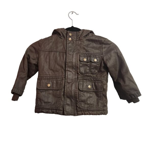 Cherokee Hooded Winter jacket 18 Mo Children's Brown Solid Duel closure - Picture 1 of 7